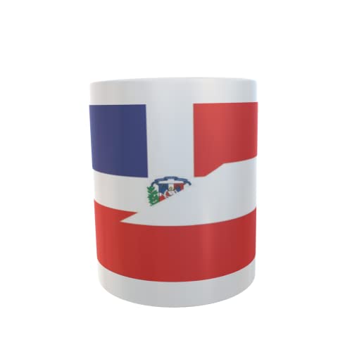 U24 Tasse Kaffeebecher Mug Cup Flagge Dominikanische Republik-Österreich von U24