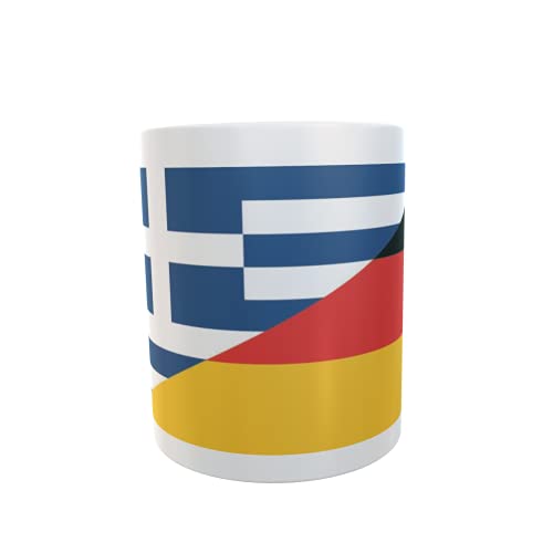 U24 Tasse Kaffeebecher Mug Cup Flagge Griechenland-Deutschland von U24