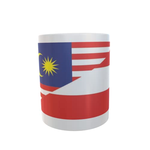 U24 Tasse Kaffeebecher Mug Cup Flagge Malaysia-Österreich von U24