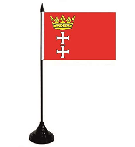 U24 Tischflagge Danzig Fahne Flagge Tischfahne 10 x 15 cm von U24