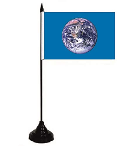 U24 Tischflagge Erde Fahne Flagge Tischfahne 10 x 15 cm von U24