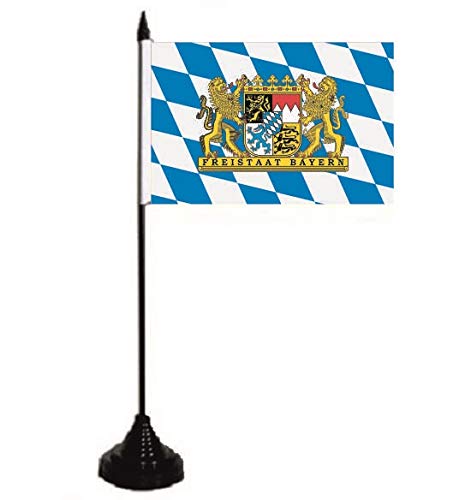 U24 Tischflagge Freistaat Bayern Fahne Flagge Tischfahne 10 x 15 cm von U24