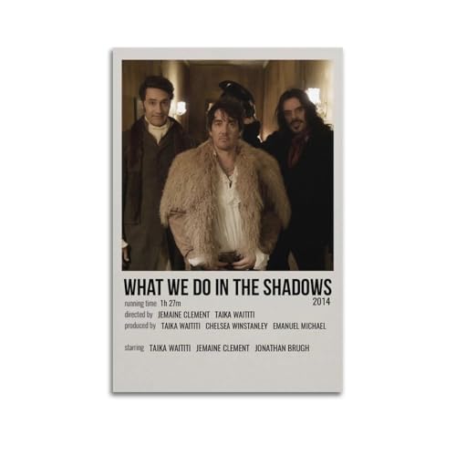 UAEYQPWHEEUR Poster mit Aufschrift "What We Do in The Shadows2", ästhetisches Cover-Poster, Gemälde für Wohnzimmer, Schlafzimmer, 40 x 60 cm, ungerahmter Stil von UAEYQPWHEEUR