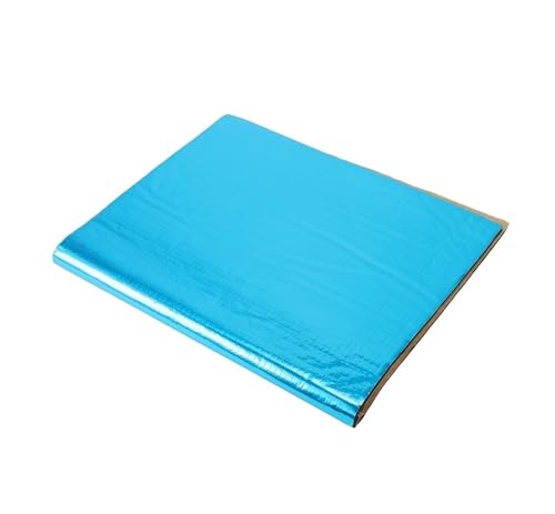 Motorwärmedämmkissen Dicke 5 mm 8 mm 10 mm 50 x 30 cm Auto Automotive Wärmedämmung Sound Deadener Pad Straße Lärm Dämpfer thermische Matte Insulation Pad(5mm Aluminum Blue) von UAGFDFF