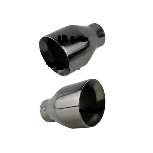 UAGFDFF Auspuffblende Auspuff 1 PCS Edelstahl Auspuffblende Universal 51mm 60mm Intake 102mm Outlet Silber Blau Schwarz Auto Accessoreis(H0DM2027c) von UAGFDFF