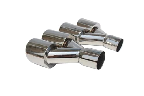 UAGFDFF Auspuffblende Auspuff 1 Paar 63mm/89mm Dual 304 Edelstahl universal Auto auspuff Spitze Doppel endrohr für vw(60MM IN 89MM Out) von UAGFDFF