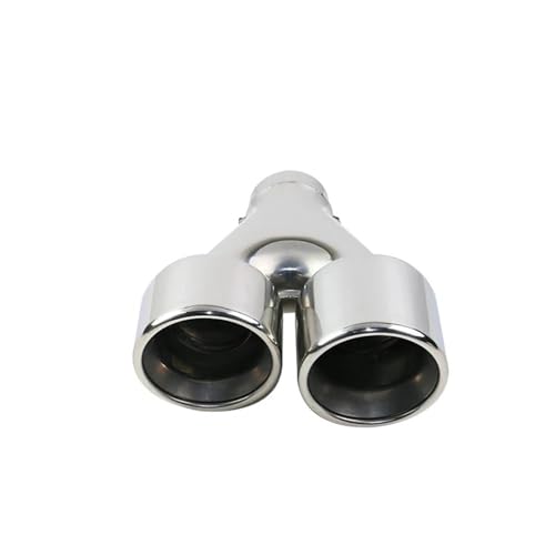 UAGFDFF Auspuffblende Auspuff 1 Stück Auto-Auspuffrohr 63mm Einlass 102 mm Auslass Edelstahl schwarz gerollt für Edge Dual-Auspuffspitzen(EJ20215b-L) von UAGFDFF