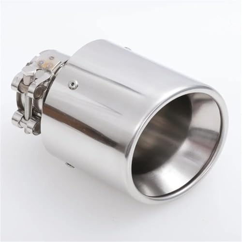 UAGFDFF Auspuffblende Auspuff 1 Stück Universal Edelstahl Auto hinten Auspuffrohr Schwanz Schalldämpfer Spitze rund für Toyota Auto Endrohr(IN 48MM Out 101MM) von UAGFDFF