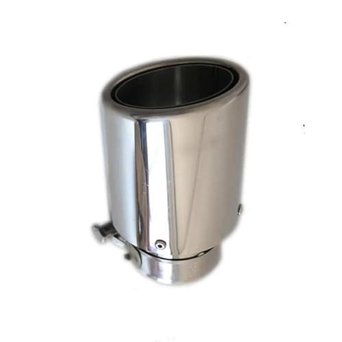 UAGFDFF Auspuffblende Auspuff 1 Stück Universal Edelstahl Auto hinten Auspuffrohr Schwanz Schalldämpfer Spitze rund für VW Auto Endrohr(IN 51MM Out 89MM) von UAGFDFF