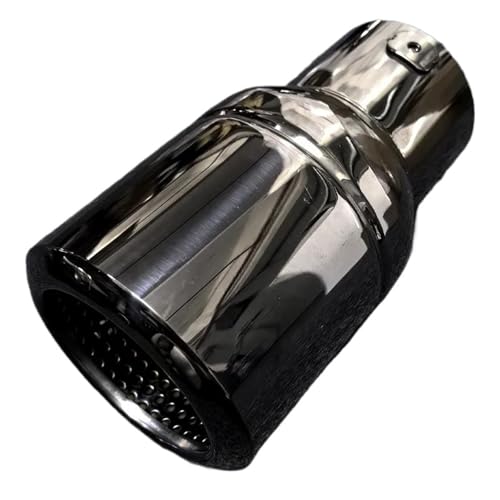 UAGFDFF Auspuffblende Auspuff 1PC Düse Schalldämpfer Auspuffspitze Auto Auspuffrohr Modifikation Schwanz Hals Endrohr Einstellbarer Winkel Bolzenverbindung(Titanium Black) von UAGFDFF