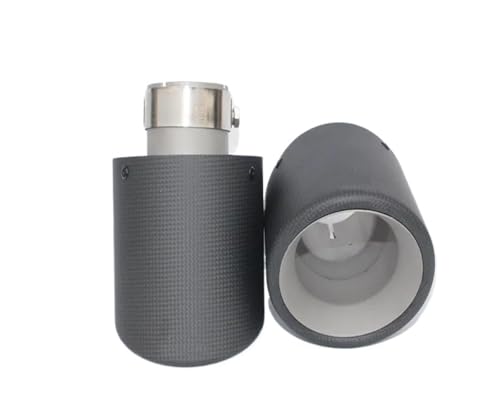 UAGFDFF Auspuffblende Auspuff 2 X Auto Auspuff Endrohr Carbon Schalldämpfer Spitze Schwanz Ende Universal Für A5 Auto End Rohre(63MM IN 114MM Out) von UAGFDFF