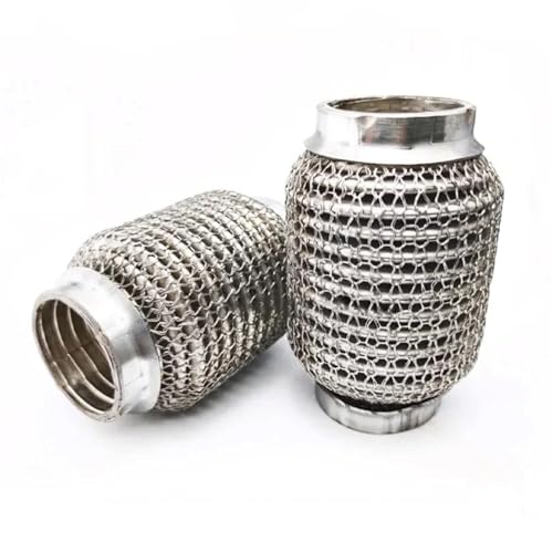 UAGFDFF Auspuffblende Auspuff 2 Zoll 2,4 Zoll 2,5 Zoll 3 Zoll Edelstahl-Auspuffwellung Auspuff-Flexrohre Rohr-Flex-Koppler mit Verriegelung Superflexibel(65mm-100mm) von UAGFDFF