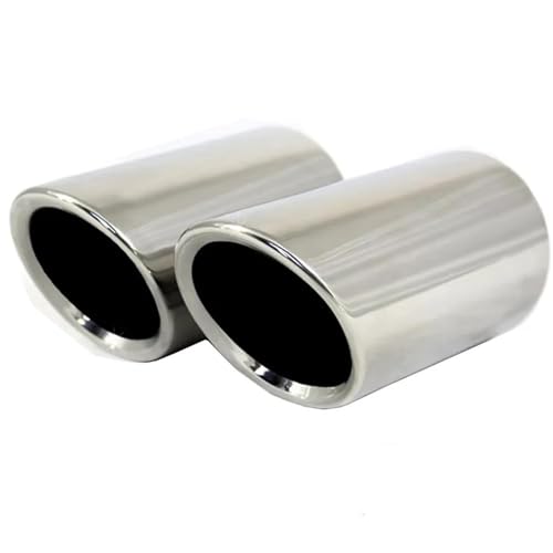 UAGFDFF Auspuffblende Auspuff 2PC Für Cadillac CT6 2016-2022 Silber Hinten Auspuff Schalldämpfer Spitze Schwanz Rohr(Silber) von UAGFDFF