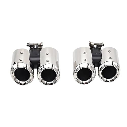 UAGFDFF Auspuffblende Auspuff Edelstahl Auspuff Schwanz Kehle Schalldämpfer Vier-Out Endrohr Für Land Für Rover(Silver 2.0t) von UAGFDFF