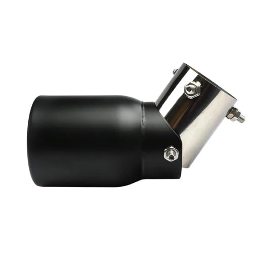 UAGFDFF Auspuffblende Auspuff Edelstahl-Auspuffblende 63mm/3,5 Zoll 89mm verstellbar universell Auto-SUV Auspuffblende mit einzelner gerollter Kante und Anschraubmöglichkeit(Schwarz) von UAGFDFF
