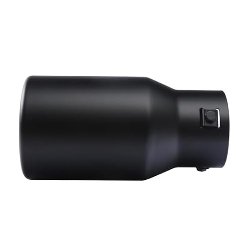 UAGFDFF Auspuffblende Auspuff Einstellbarer Edelstahl-Auspuff mit 1,7"-2,5" Einlass bis 4" Auslass 7,67" langes universelles Anschraubdesign 1,7-2,5"-Endrohre(Schwarz) von UAGFDFF