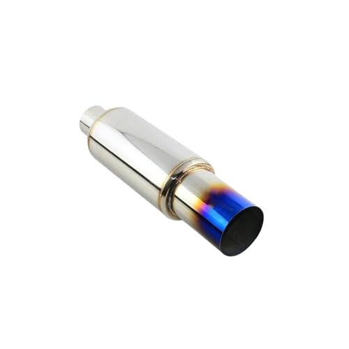 UAGFDFF Auspuffblende Auspuff Universal-Auto-Schalldämpfer gerades Rohr 2 Zoll Einlass Burnt Blue Sport-Auspuff 3,5 Zoll Auslass(L1YZ401e-HPJ) von UAGFDFF