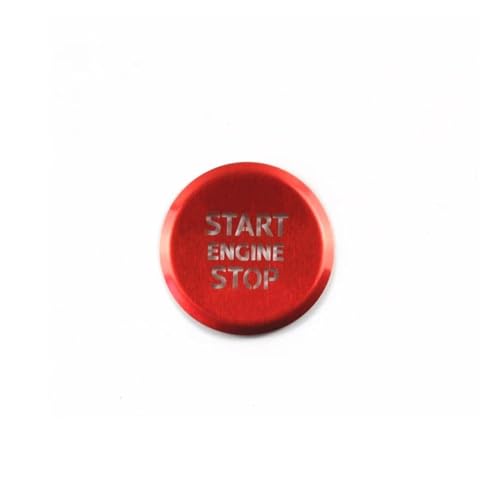UAGFDFF Car Trim Strips Auto Center Console One-Click Start Button Pailletten Dekoration Aufkleber Trim Für A6 C8 A7 A8 2019-2021 Innen Aufkleber Aufkleber(Rot) von UAGFDFF