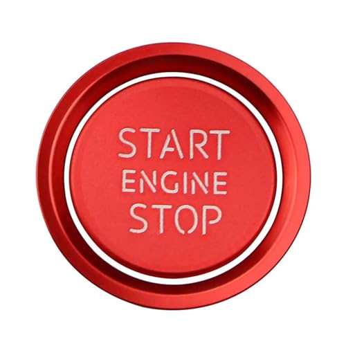 UAGFDFF Car Trim Strips Auto Zündung Motor Start Stop Taste Abdeckung Fall Aufkleber für A4 B8 B9 A5 A6 A7 C7 Q3 Q5 S3 Zubehör Aufkleber(Rot) von UAGFDFF