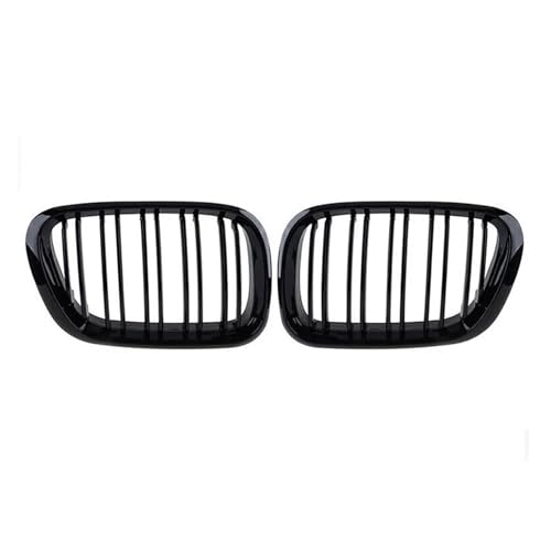 UAGFDFF Gitter 1SET Glänzend Schwarz Single Dual Line Front Niere Grill Für E53 X5 1999 2000 2001 2002 2003 Kühler(Dual Line) von UAGFDFF