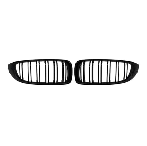 UAGFDFF Gitter Auto Frontschürze Kühlergrill Racing Grill Für 4 Serie F32 F33 F36 Für M3 F80 Für M4 F82 12-18 Dual-Lamellen Kühler(Schwarz glänzend) von UAGFDFF