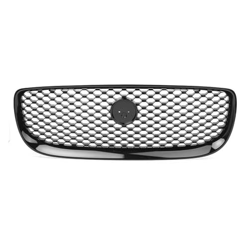 UAGFDFF Gitter Auto Frontstoßstange Racing Grill Für Jaguar XE 2015 2016 2017 2018 X760 Glänzend Schwarz ABS Außen Moulding Grille Kühler von UAGFDFF