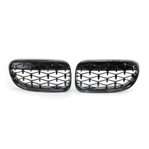 UAGFDFF Gitter Auto Vorderen Stoßfänger Nierengrill Diamant Meteor Racing Grill Für E92 E93 LCI 2 Türen 2010-2012 51137254967 51137254968 Kühler(Alles schwarz) von UAGFDFF