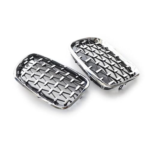 UAGFDFF Gitter Diamant-Stil Chrom Front Niere Grill Ersatz für X5 E70 2007 2008 2009 2010 2011 2012 2013 Kühler von UAGFDFF