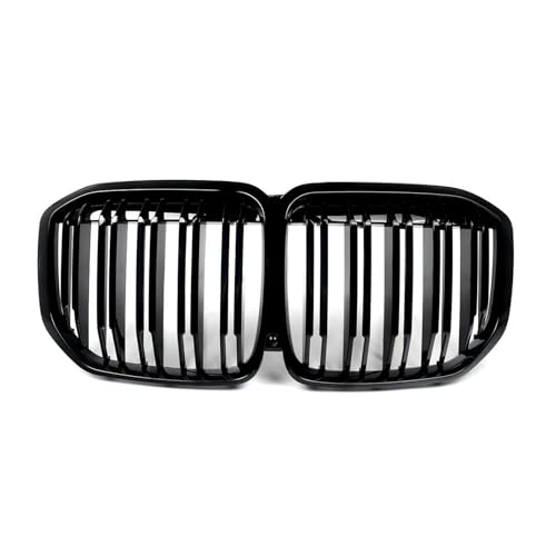 UAGFDFF Gitter Frontgrill Grill Dual Lamellen Glanz Schwarz Für X7 G07 Für M50i 2019 2020 2021 2022 Kühler von UAGFDFF