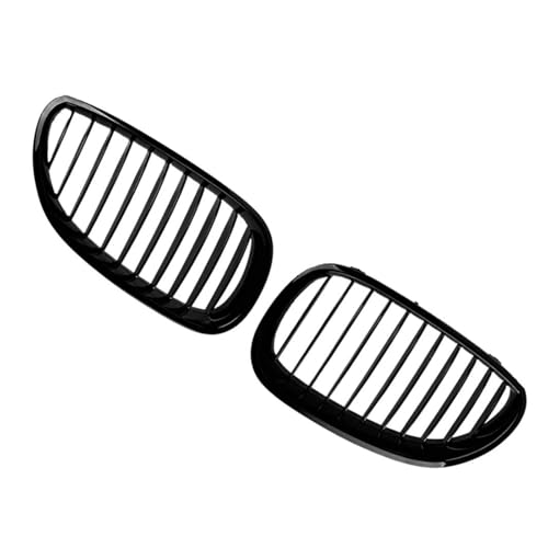UAGFDFF Gitter Frontstoßstange Nierengrill Racing Grills Für E60 E61 Für M5 5 Serie 2003 2004 2005 2006 2007 2008 2009 Kühler(Schwarz glänzend) von UAGFDFF