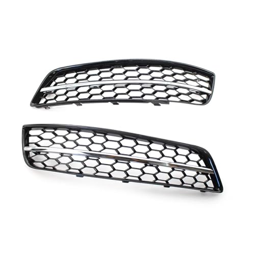 UAGFDFF Gitter Für A3 8P 2009 2010 2011 2012 2013 Chrom Schwarz Auto Front Nebel Licht Grill Abdeckung Trim Honeycomb Grill Kühler(Chrome Black) von UAGFDFF