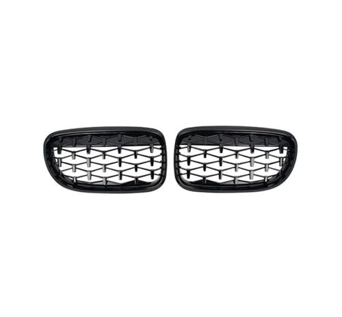 UAGFDFF Gitter Glänzend Schwarz Front Niere Grill Für E92 E93 LCI 2 Türen 2010-2013 51137254967 51137254968 Diamant Meteor Stil Gitter Kühler(Schwarz) von UAGFDFF
