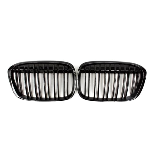 UAGFDFF Gitter Glanz Schwarz Front Stoßstange Niere Grill Gitter Für X1 F48 F49 2016 2017 2018 2019 2020 XDrive Doppel Linie Kühler(Glänzend schwarz) von UAGFDFF