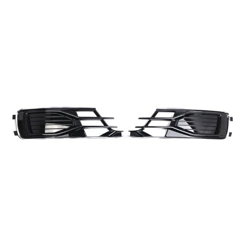 UAGFDFF Gitter Links Rechts Auto Front Stoßstange Nebel Licht Grill Grille Abdeckung Mit Chrome Trim Für A6 C7 2016 2017 2018 4G0807647 4G0807648 Kühler(Pair) von UAGFDFF