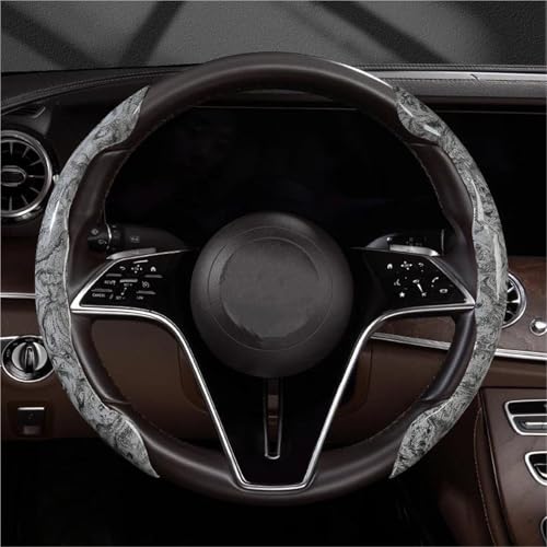 UAGFDFF Lenkradschoner 2 Stücke Auto Anti-Rutsch-Lenkradabdeckung Segmentierter Lenkradschutz Universal 99% Auto-Radabdeckung Lenkradabdeckung(Grey) von UAGFDFF