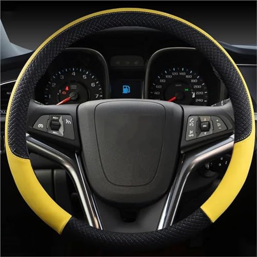UAGFDFF Lenkradschoner Auto-Lenkradabdeckung Passend Für Die Meisten Autos Styling-Zubehör Lenkradabdeckungen Lenkradabdeckung(Gelb) von UAGFDFF