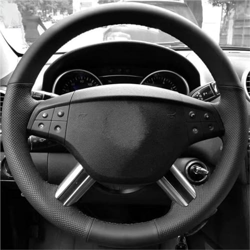 UAGFDFF Lenkradschoner Custom Car Lenkrad Braid Abdeckung Leder Für Mercedes Für Benz W164 M-Klasse ML350 ML500 X164 GL-Klasse GL4 Lenkradabdeckung(Red Thread) von UAGFDFF