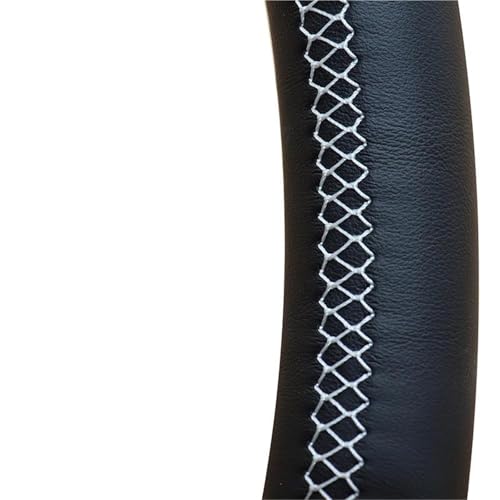 UAGFDFF Lenkradschoner Custom Car Steering Braid Radabdeckung Für X5 2011-2020 Autoinnenausstattung Lenkradabdeckung(Balck White) von UAGFDFF