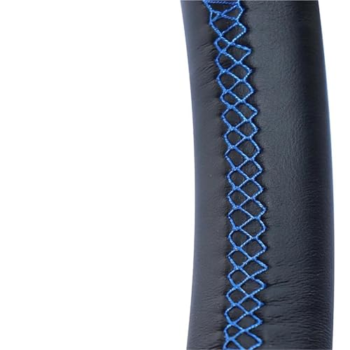 UAGFDFF Lenkradschoner Custom Car Steering Braid Radabdeckung Für X5 2011-2020 Autoinnenausstattung Lenkradabdeckung(Schwarz Blau) von UAGFDFF