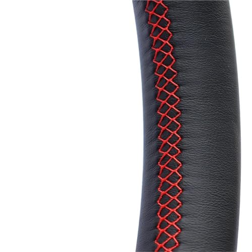 UAGFDFF Lenkradschoner Custom Car Steering Braid Radabdeckung Für X5 2011-2020 Autoinnenausstattung Lenkradabdeckung(Schwarz Rot) von UAGFDFF