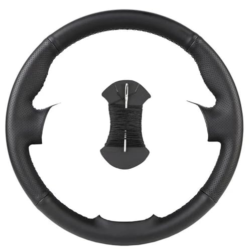UAGFDFF Lenkradschoner DIY Angepasst Auto Lenkrad Abdeckung Für E83 X3 2003-2010 Für E53 X5 2004-2006 Leder Lenkung Wrap Lenkradabdeckung(Schwarz) von UAGFDFF