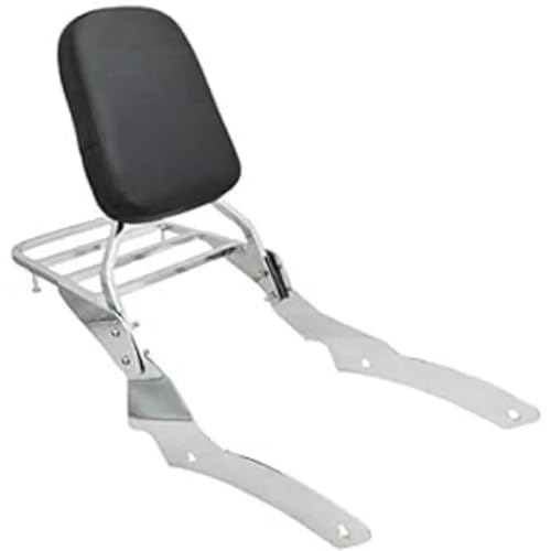 UAGFDFF Motorrad-Beifahrer-Rückenlehne Sissy Bar Mit Gepäckträgerpolster Für Vstar 400 650 Für Custom 1996-2011 Für Dragstar 1997-2011 Gepäck Träger Fracht Regal Halter von UAGFDFF