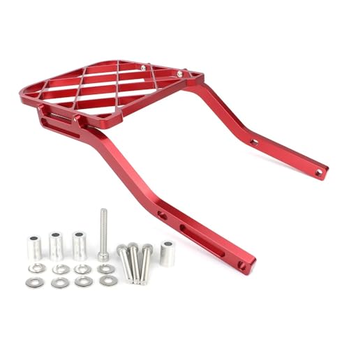 UAGFDFF Motorrad-Hinterradgepäckträger Passend Für Grom 125 Für MSX125 2022 2023 2024 Frachtaufbewahrungsträger Hecktaschenträger Hintere Stützablage Gepäck Träger Fracht Regal Halter(Rot) von UAGFDFF