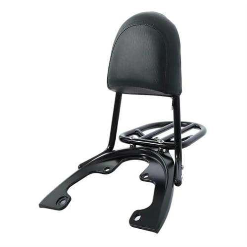 UAGFDFF Motorrad Sissy Bar Rückenlehne Gepäckträger Mit Grundplatte Für Night Rod Spezielle Für VRSCDX 2007-2011 Gepäck Träger Fracht Regal Halter(Schwarz) von UAGFDFF