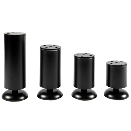 UAMOU 1 Stück verstellbare Möbelbeine aus schwarzem Metall for Couchtischfüße, Badezimmerschrank, Bett, Sofa, Ersatzbeine, Höhe 6–30 cm Cheerfully (Color : 1pcs-black-25cm) von UAMOU