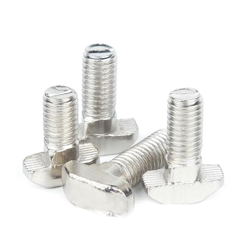 UAMOU 50 Stück/Lot M5 M6 M8 T-Bolzenschrauben passend for europäisches Standard-Aluminiumprofil-Zubehör T-Schraube T-förmiger Hammerbolzen 20/30/40/45 Cheerfully (Color : 50pcs M5x25) von UAMOU