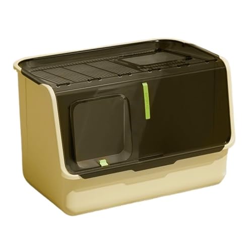 Katzentoilette, Geschlossene Katzentoilette mit Fronteingang und Ausgang Oben, große Haustiertoilette for Katzen/kleine Hunde Katzentoilette(Yellow) von UANFHWZF