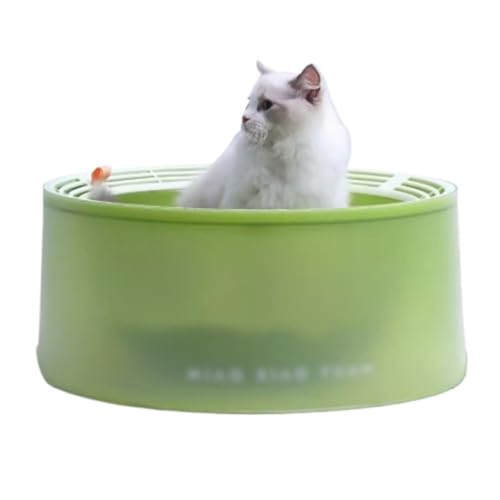 Katzentoilette, Katzentoilette mit offener Oberseite, langlebiges Anti-Spritz-Design mit hohen Wänden for Kätzchen Katzentoilette(Green) von UANFHWZF