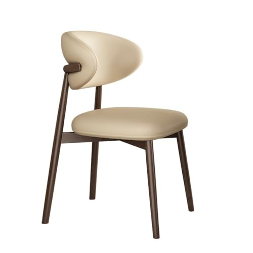 UANFHWZF Esszimmerstühle Esszimmerstühle mit Metallbeinen, Moderne Küchenstühle ohne Armlehnen und Rückenlehne(Light Khaki) von UANFHWZF