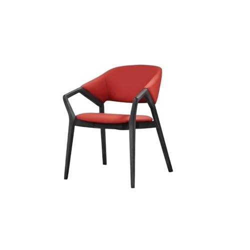 UANFHWZF Esszimmerstühle Esszimmerstuhl aus Massivholz mit Rückenlehne, Sessel for Zuhause(Red) von UANFHWZF